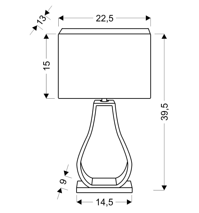 Lampada da tavolo Candellux Femo grigia cemento E27