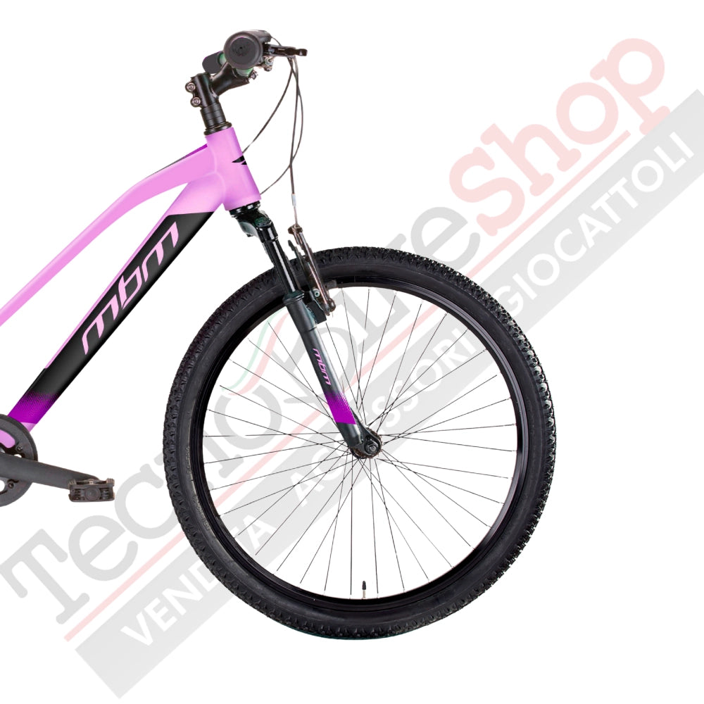 Bicicletta MTB MBM District Donna 26" con Cambio 18 Velocità-Rosa