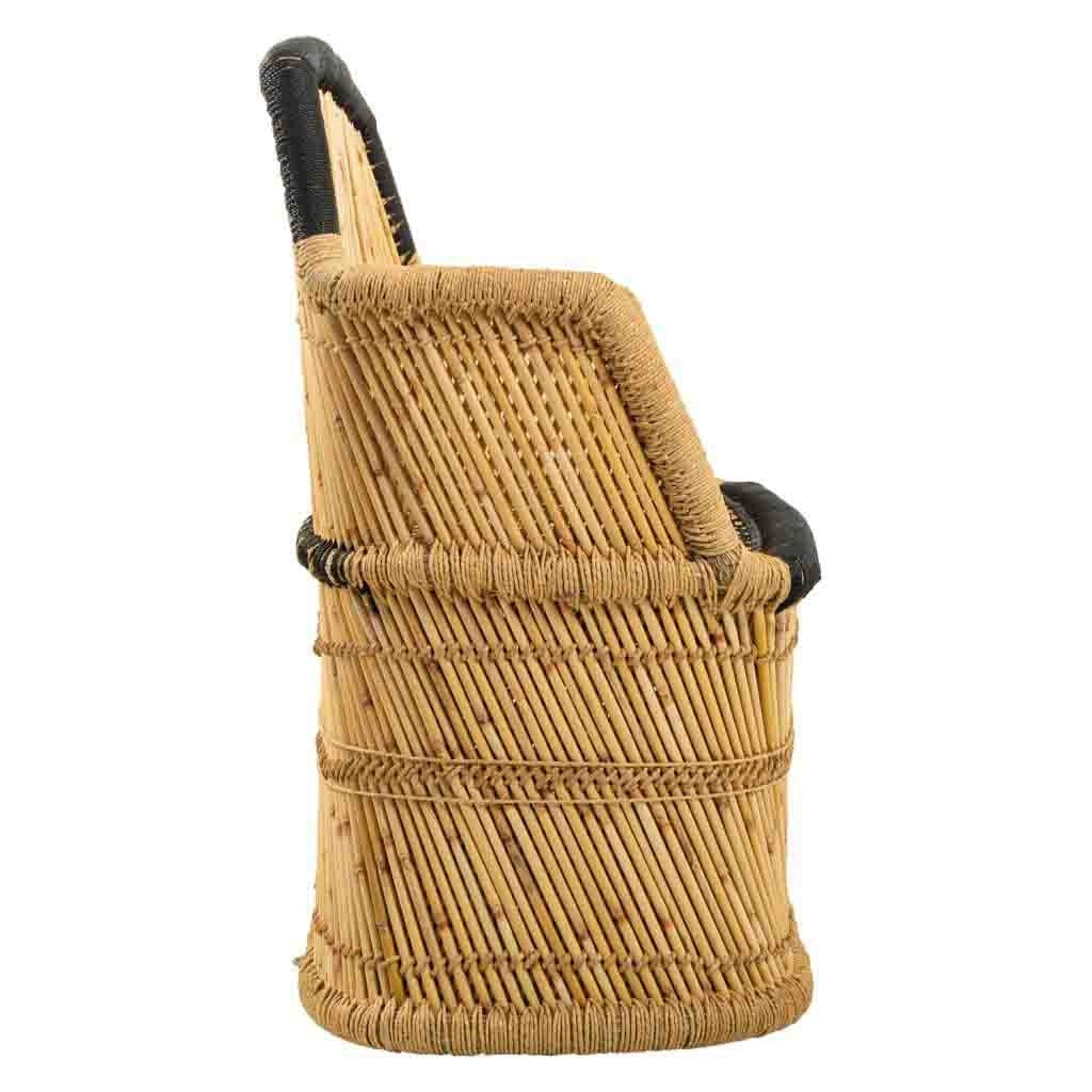 Divano 2 posti in bambù marrone 103x46x90h