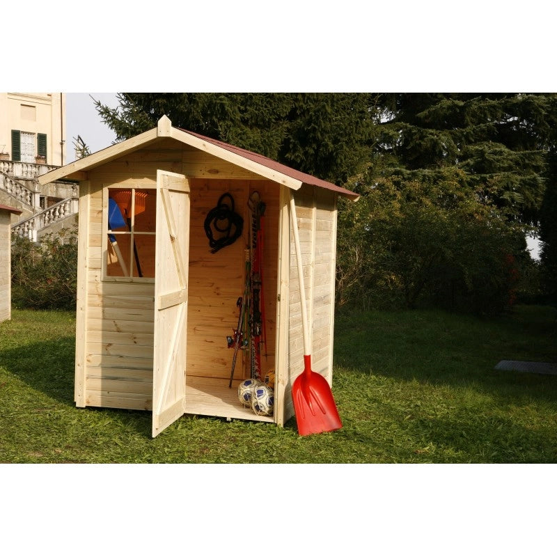Casetta in legno per esterni con pavimento, perline spessore 16mm  mod. C160/2