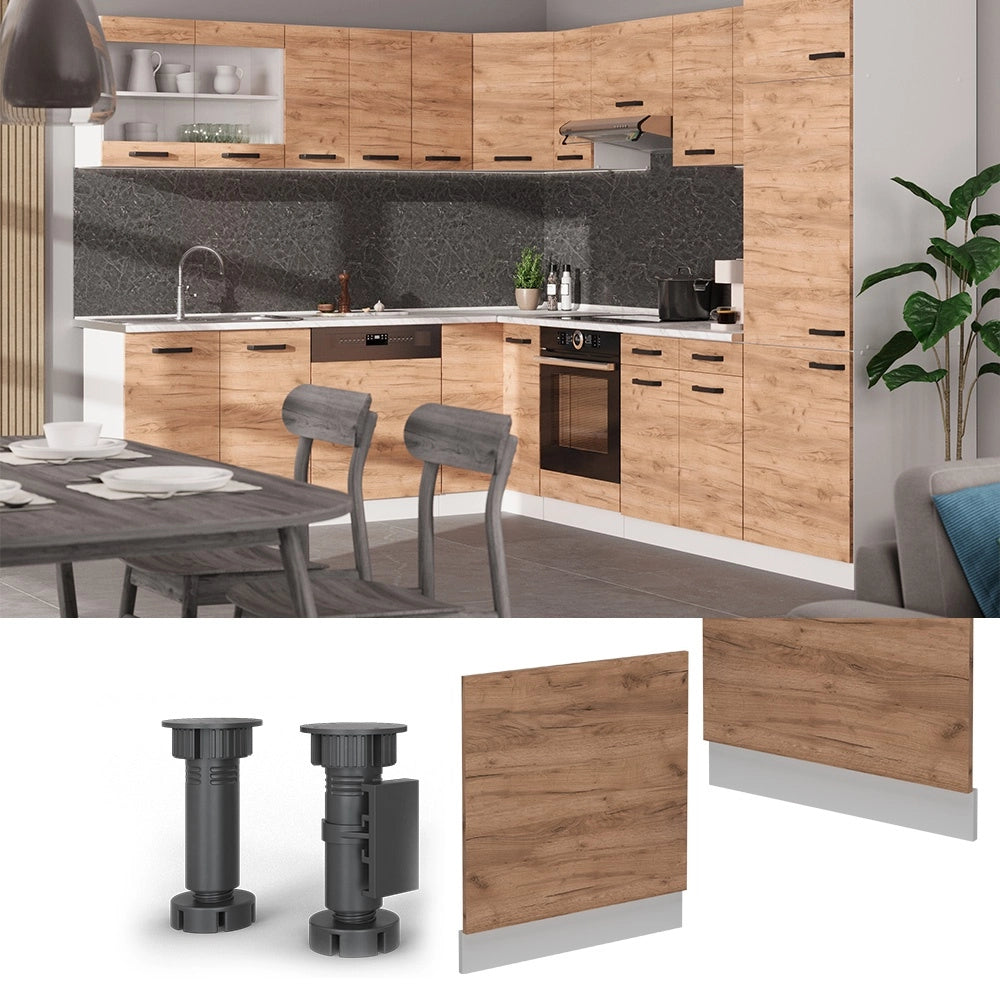 Pannello frontale R-Line Rovere dorato/Bianco 60 cm PL Antracite Vicco