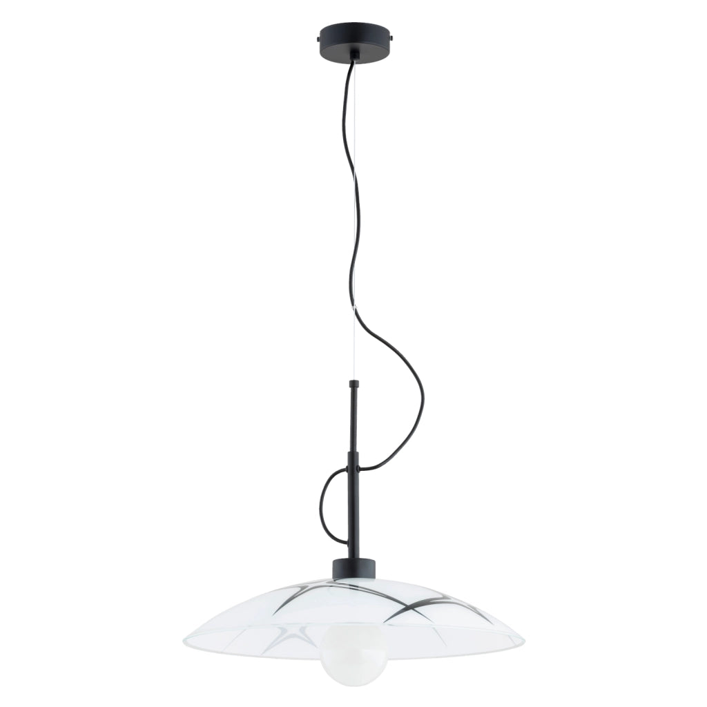 Lampada a sospensione moderna nero/bianco REMY E27 15W