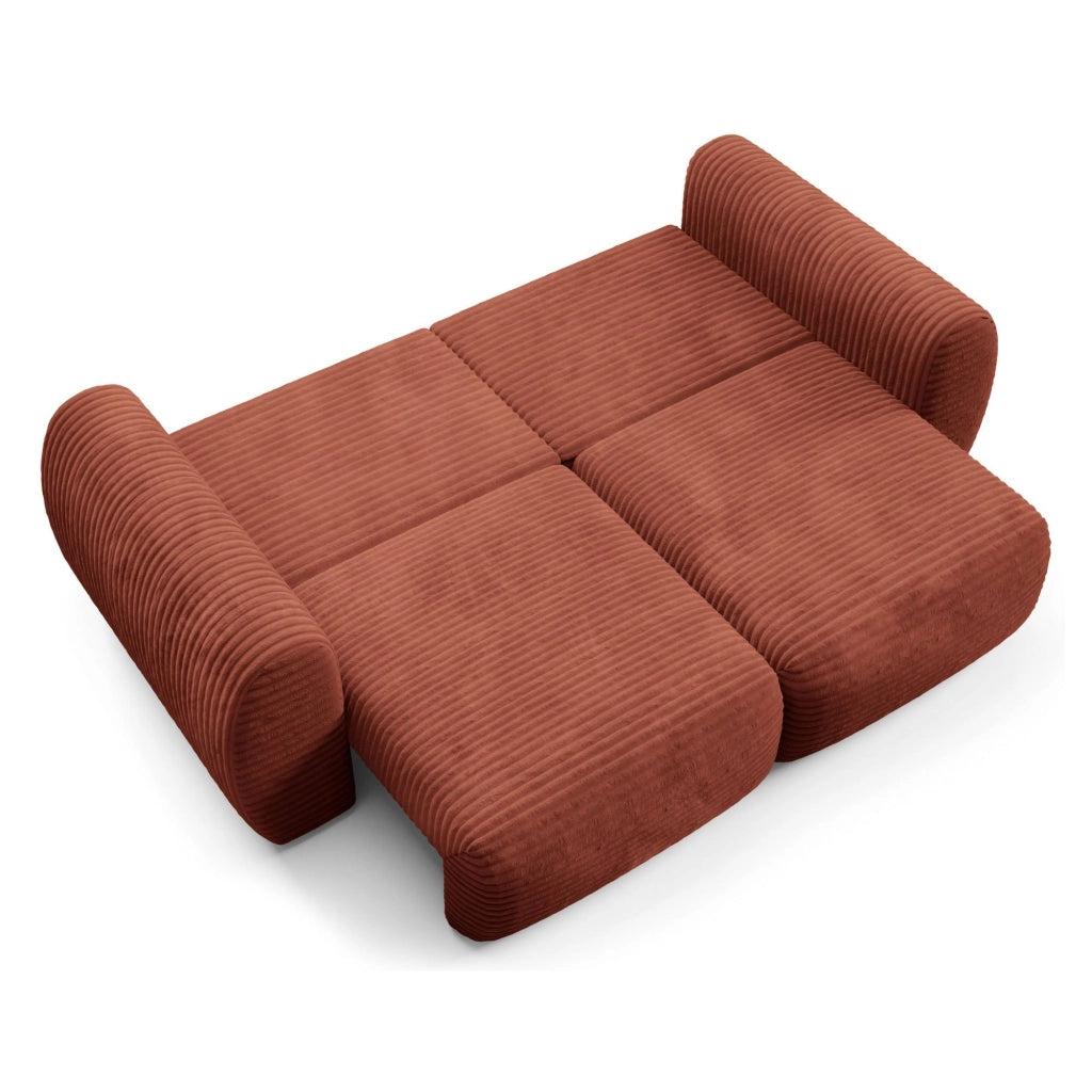 Golgi, Divano Letto 2 Posti Contenitore, 266x121 cm Rosso