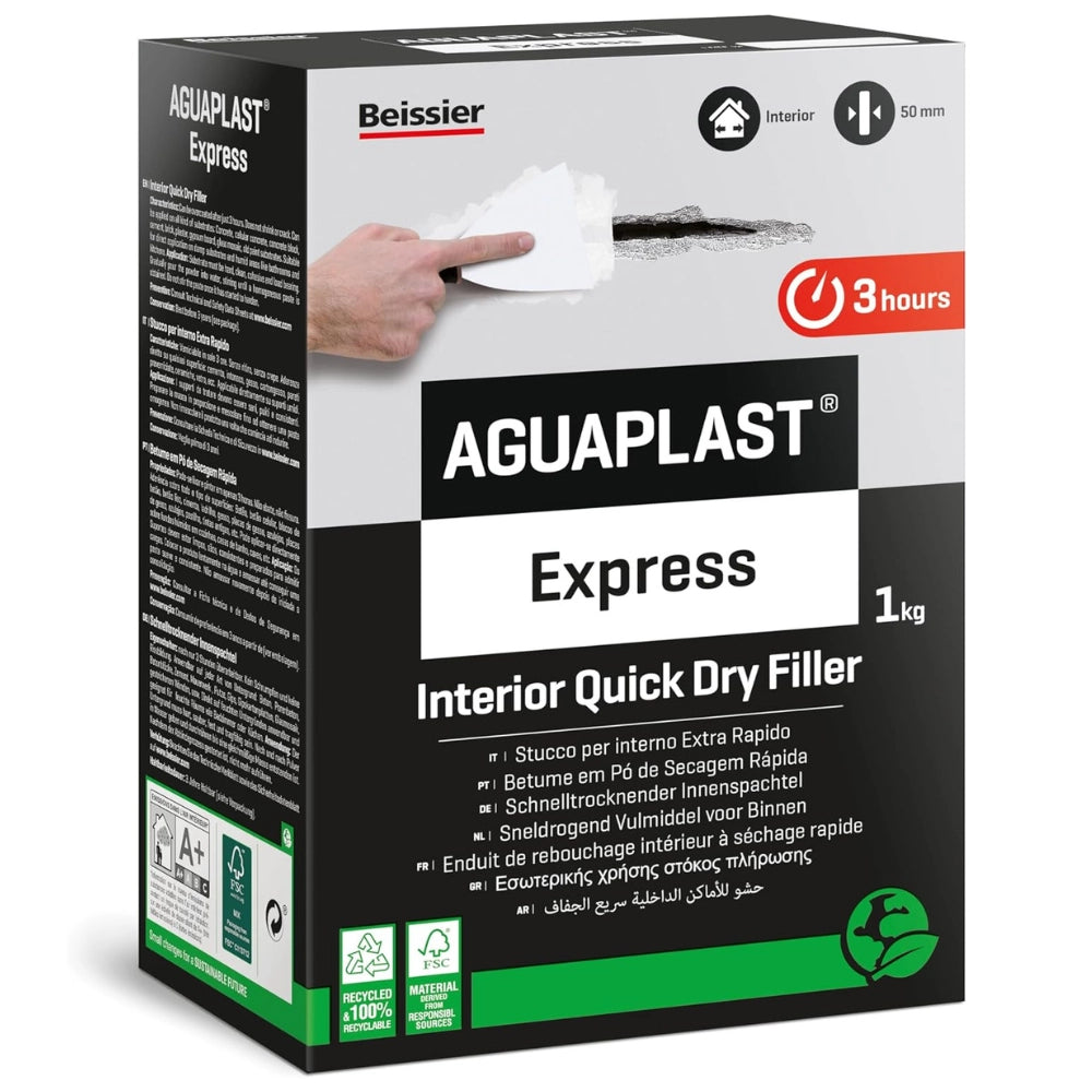 Aguaplast express stucco in polvere extra rapido per ambienti umidi 1 kg
