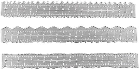 Set di Supporti di Rilievo da 3 - Basi Metalliche a Linea - Acciaio di Carbone - Scrapbooking - Creazione di Carte - Formato Compattibile 21,7 cm - Stencil per Attività di Ricamo