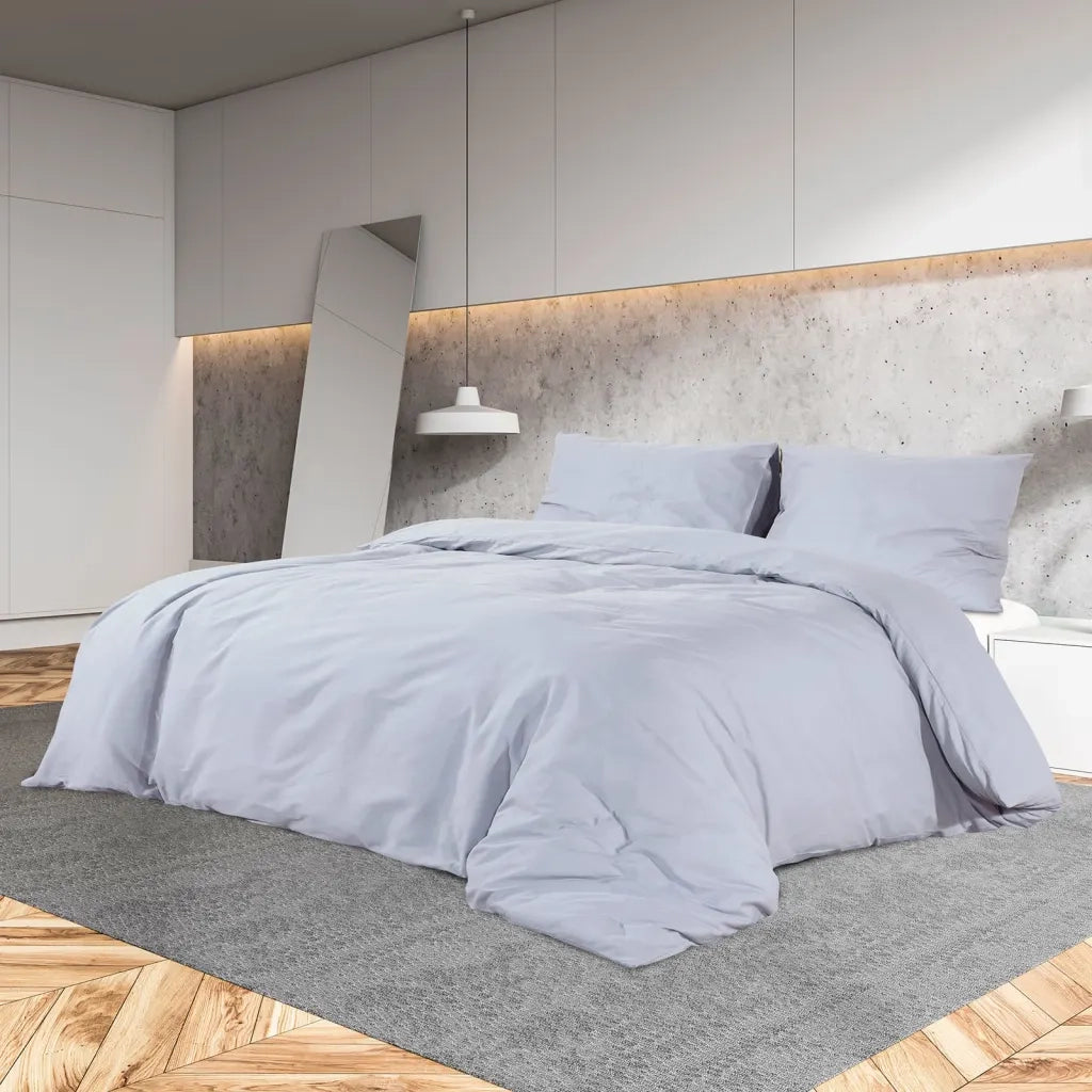 Set Copripiumino Grigio 260x240 cm in Cotone 136100