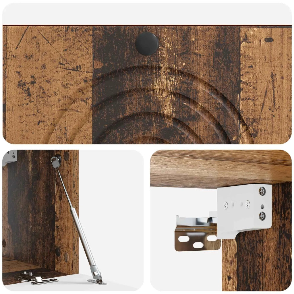 Mobile Porta TV da Muro-Credenza per TV sospesa Legno antico 78,5 x 31 x 30 cm 793315