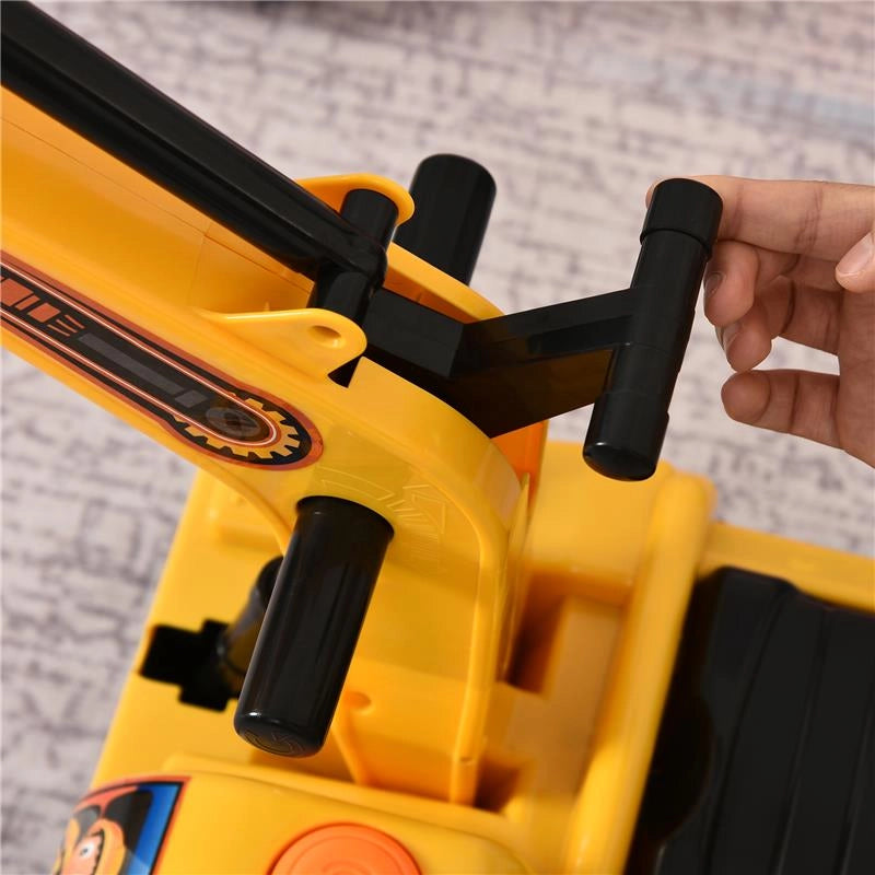ESCAVATORE RUSPA GIOCATTOLO CAVALCABILE PER BAMBINI MAX. 30 KG