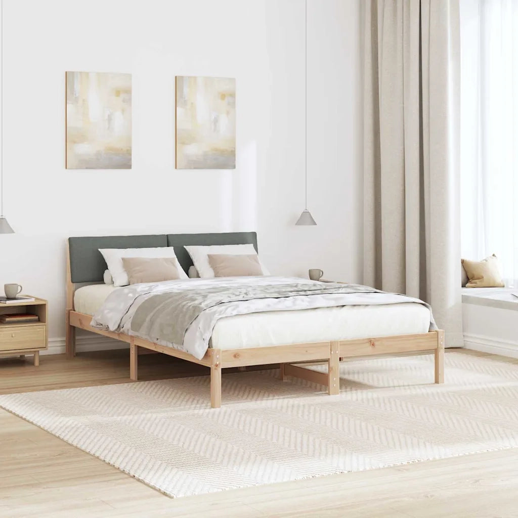 Struttura del Letto marrone e grigio scuro 140 x 200 cm 878535