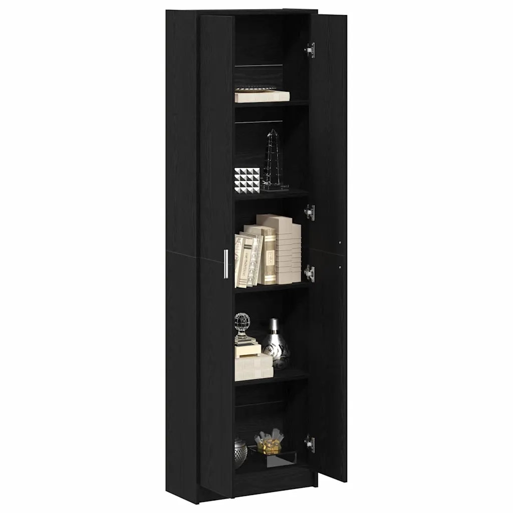 Guardaroba Rovere Nero 55 x 25 x 189 cm Legno multistrato 3334009