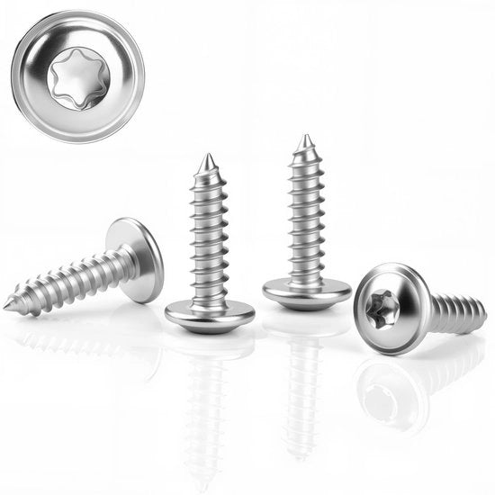 80 pezzi di viti a testa Torx, M3 x 12 mm, capociò piatto, testa rotonda in acciaio inossidabile, viti a sezione autoallungante