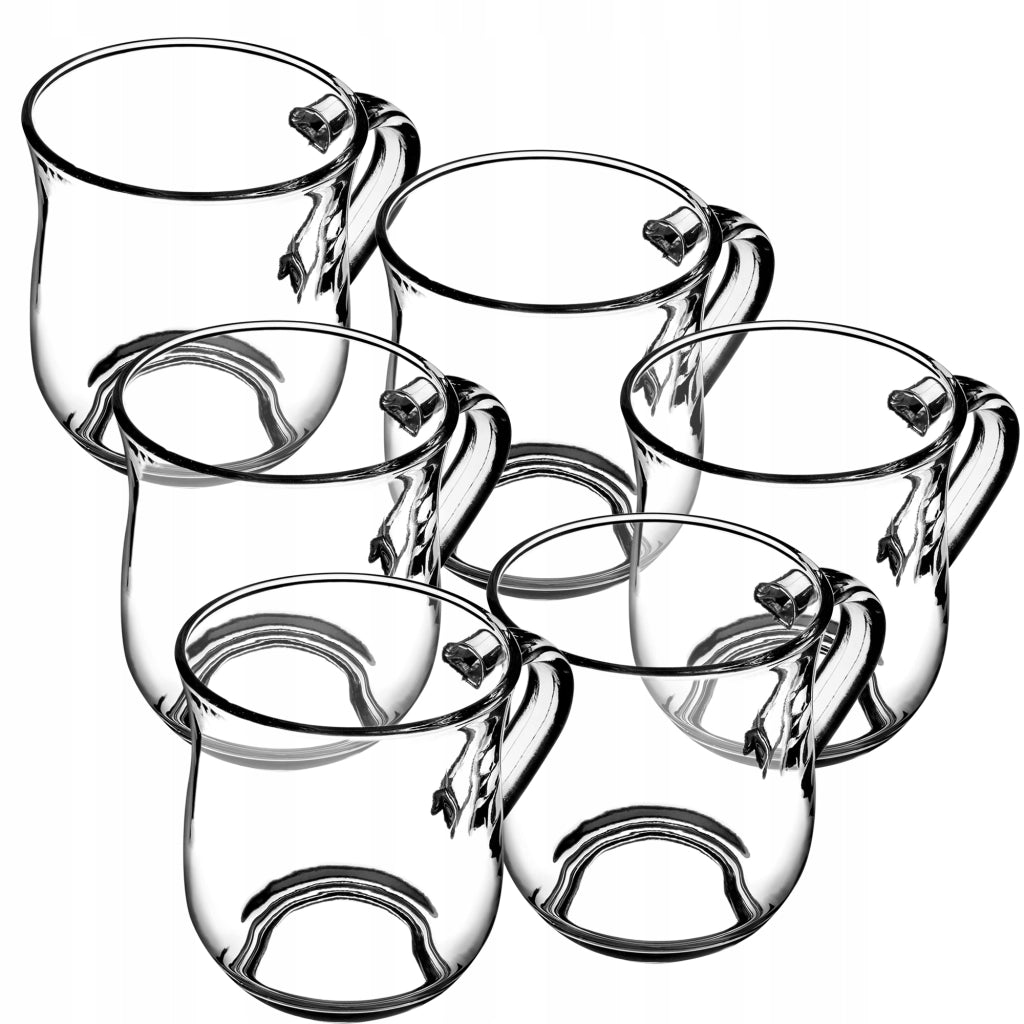 Set di 6 bicchieri da caffè/tè KADAX da 320 ml con manico.