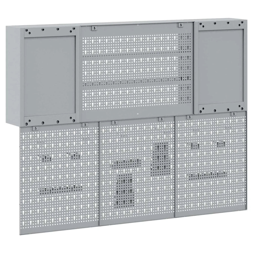 Set di armadi per attrezzi con lo scaffale 4 pcs Nero 3321406