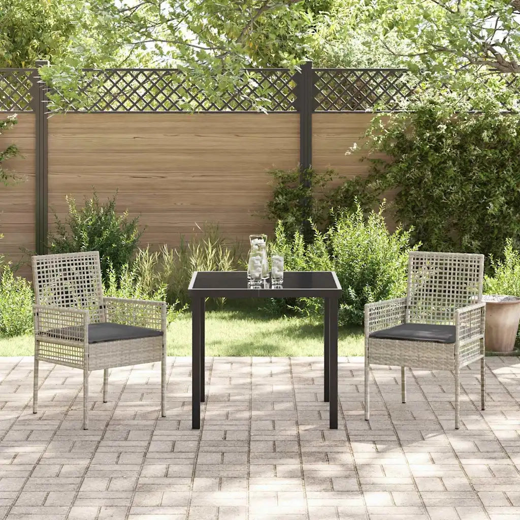 Sedia da Giardino 2 pcs Grigio chiaro 55 x 53 x 85 cm 42003450