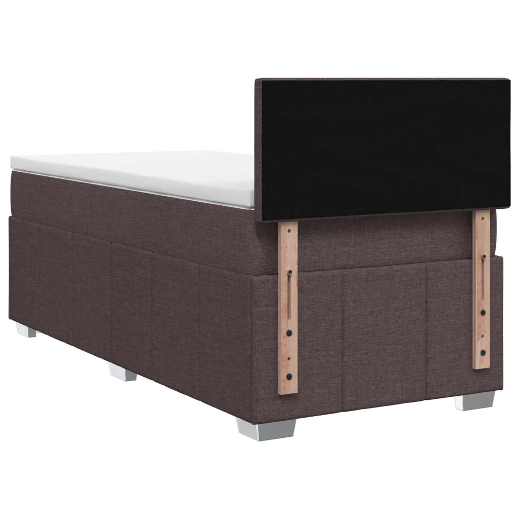 Letto box spring con materasso Marrone Scuro 100 x 200 cm 3451146