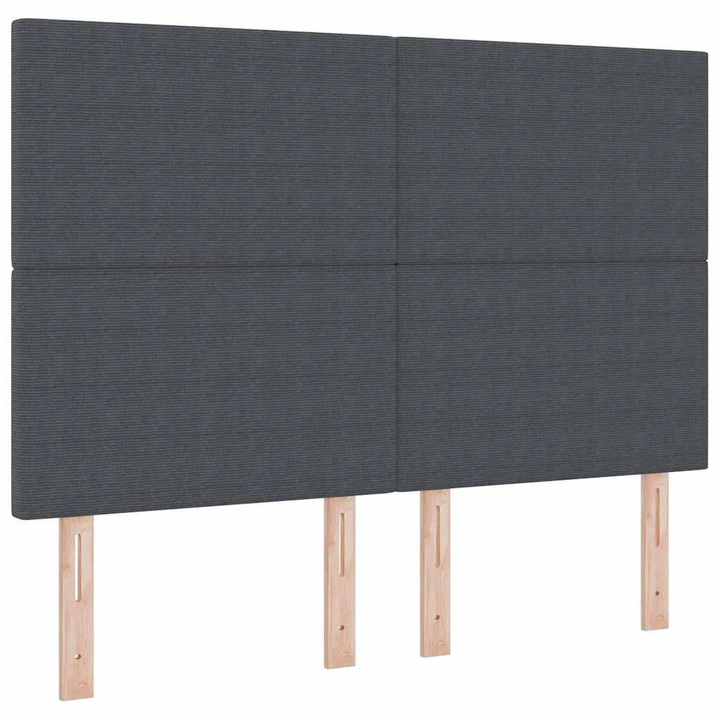 Letto a Sorgente LED Grigio Scuro e Bianco 140 x 200 cm 3337648