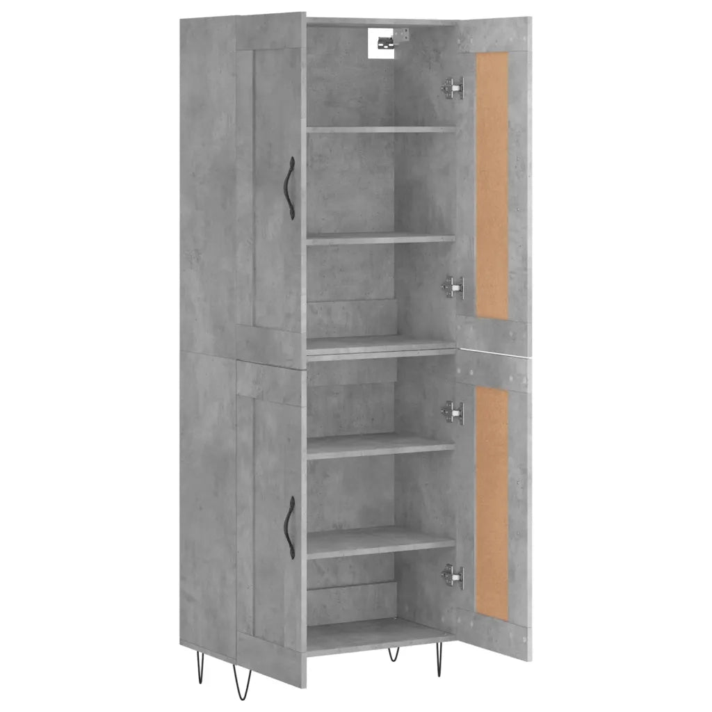 Credenza Grigio Cemento 69,5x34x180 cm in Legno Multistrato 3199717
