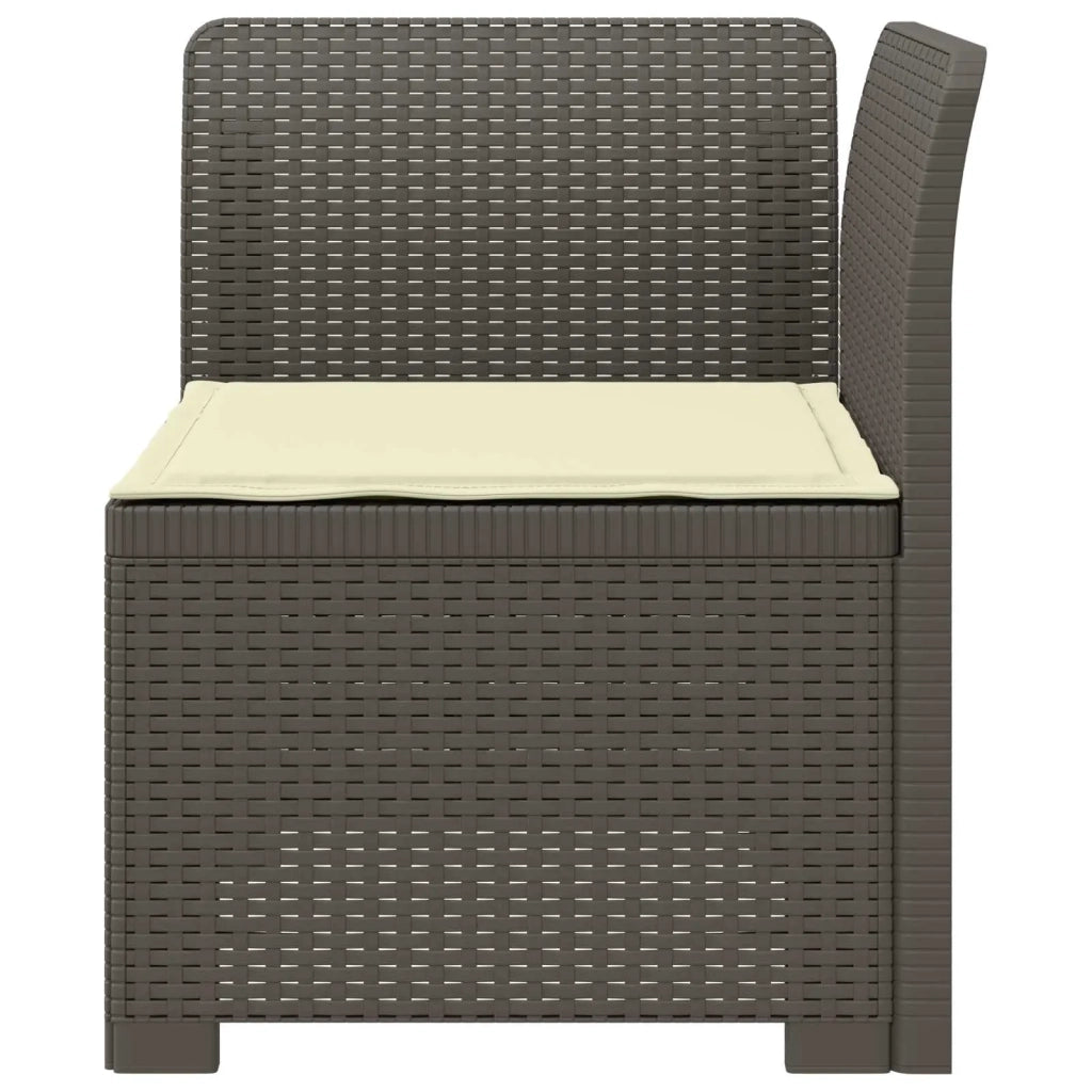 Divano da Giardino a 1 Posto con Cuscino Aspetto Rattan PP 8011828
