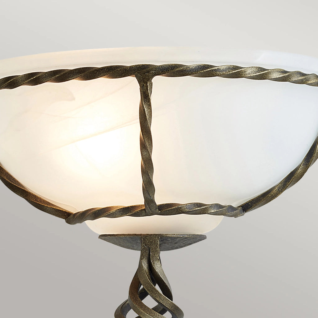 Applique Pembroke oro/nero vetro bianco Elstead 1xE27