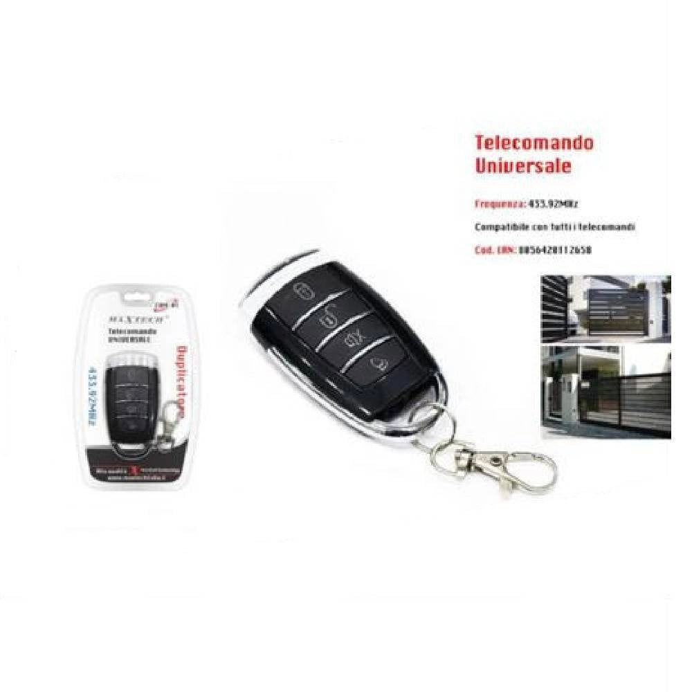 Trade Shop - Telecomando Universale 433.92mhz Cancello Duplicatore Maxtech Com-02 Portachiavi -