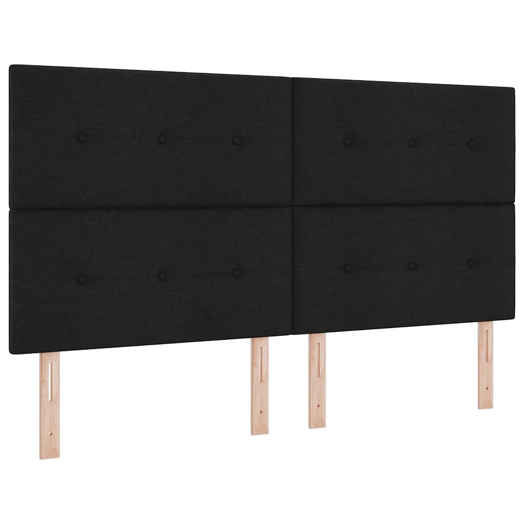 Letto a molle con materasso Nero 200 x 180 cm Tessuto 3340769
