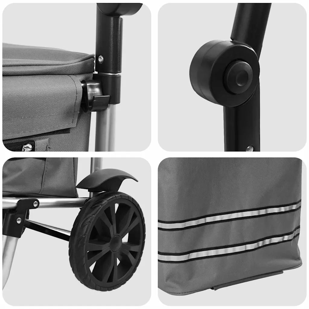 Carrello della spesa Grigio 36,5 x 46,5 x 100,5 cm CFW8290722