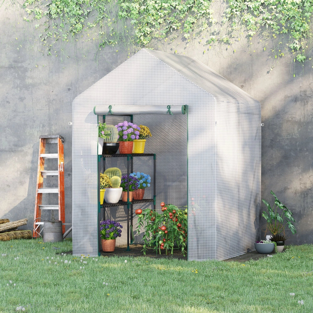 Serra da Giardino ¨C Minimal ¨C Acciaio e PE, 143x143x195 cm, Bianco