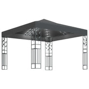 Gazebo | Pergolato con Stringa di Luci LED 3x3 m Antracite