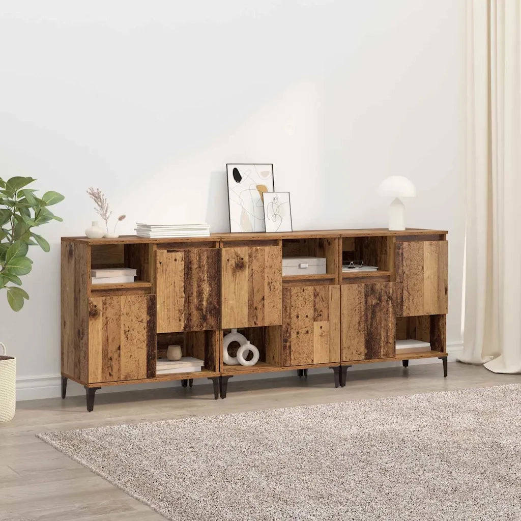 Credenza | Sideboards 3 pcs Legno vecchio 60 x 35 x 70 cm
