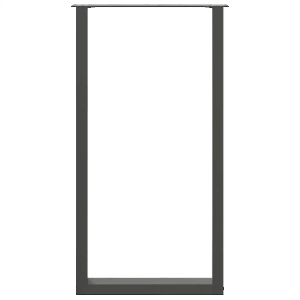 Gambe per tavolo da bar a forma di U 2 pz Antracite 60x(110-111) cm Acciaio 4013250