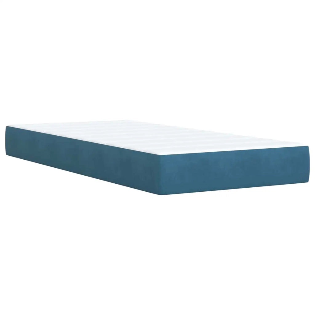Letto box spring con materasso Blu 90 x 200 cm Velluto 3453075