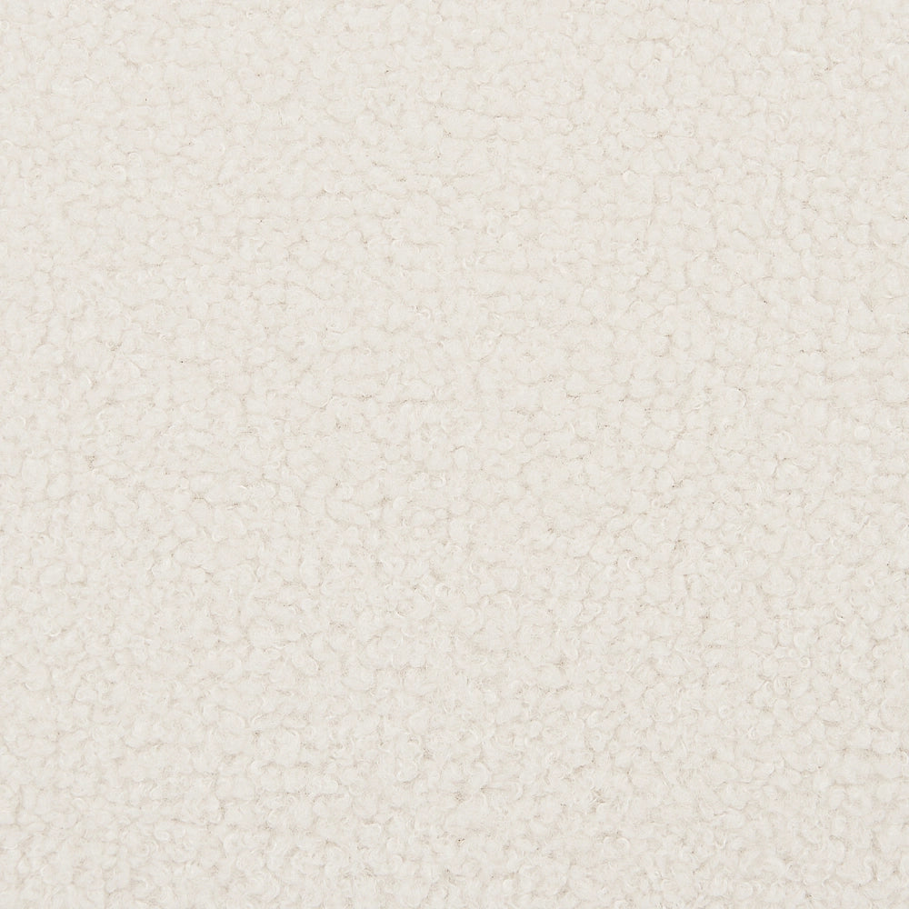 Poltrona Bouclè Bianco senza braccioli Sedia senza braccioli capitonnè Verticale Gambe In Legno