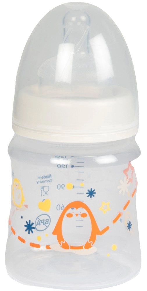 POUPY Biberon PP Collo Largo 150 ml con Tettarella in Silicone