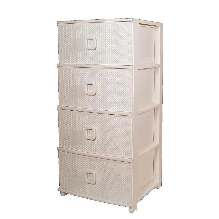 Cassettiera Pratika Kool 4 Cassetti Bianca 37,5 x 37 x 80 cm