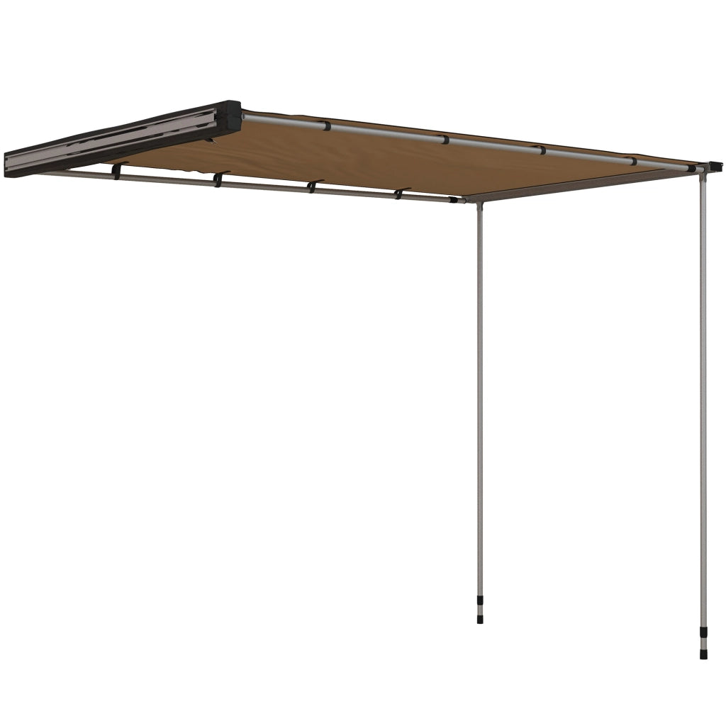 Tendalino da Tetto Auto Laterale e Impermeabile con Altezza Regolabile, 2.5x1.6m, Cachi