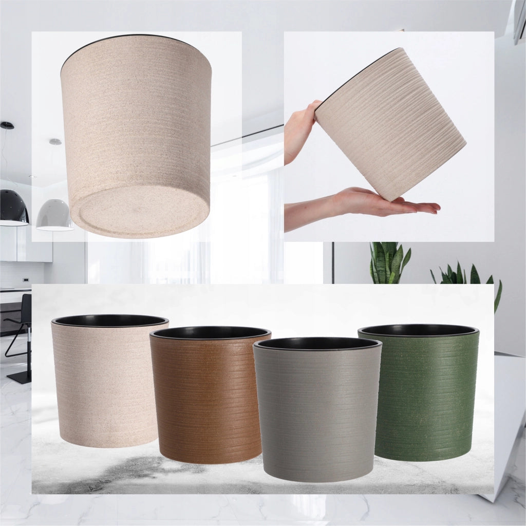 Vaso da fiori KADAX, supporto per fiori, 19 cm, per soggiorno, beige + inserto