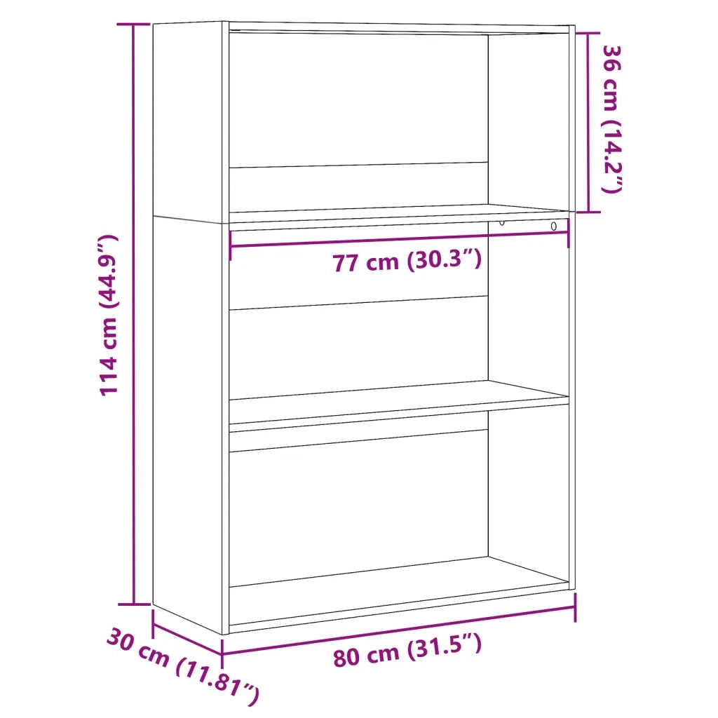 Libreria Bianca 80x30x114 cm in Legno Multistrato 857931
