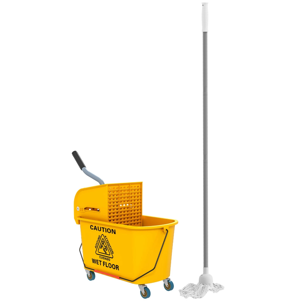 Secchio con scolapiatti e ruote ¨C Minimal ¨C Giallo 45x26.5x70 cm