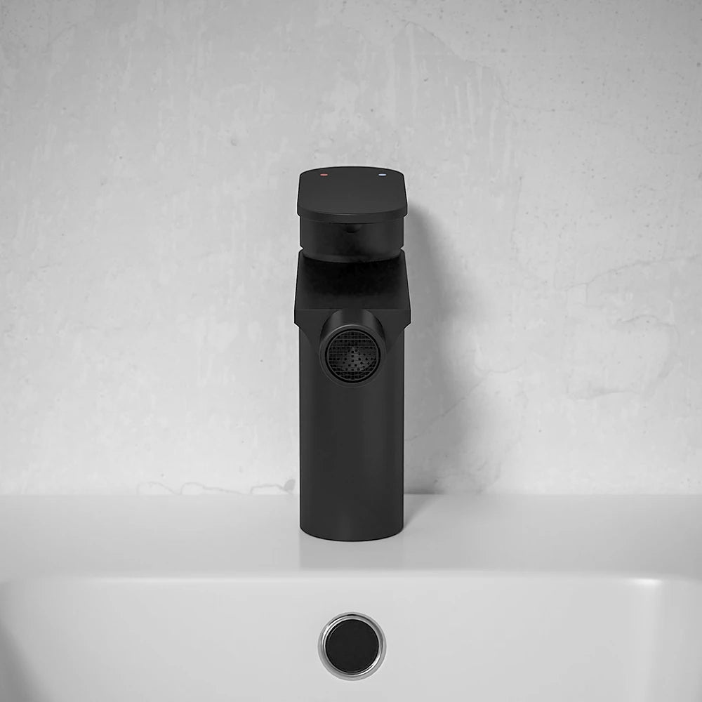 Set miscelatori: lavabo bidet senza scarico e incasso doccia c/deviatore nero opaco | Kerry