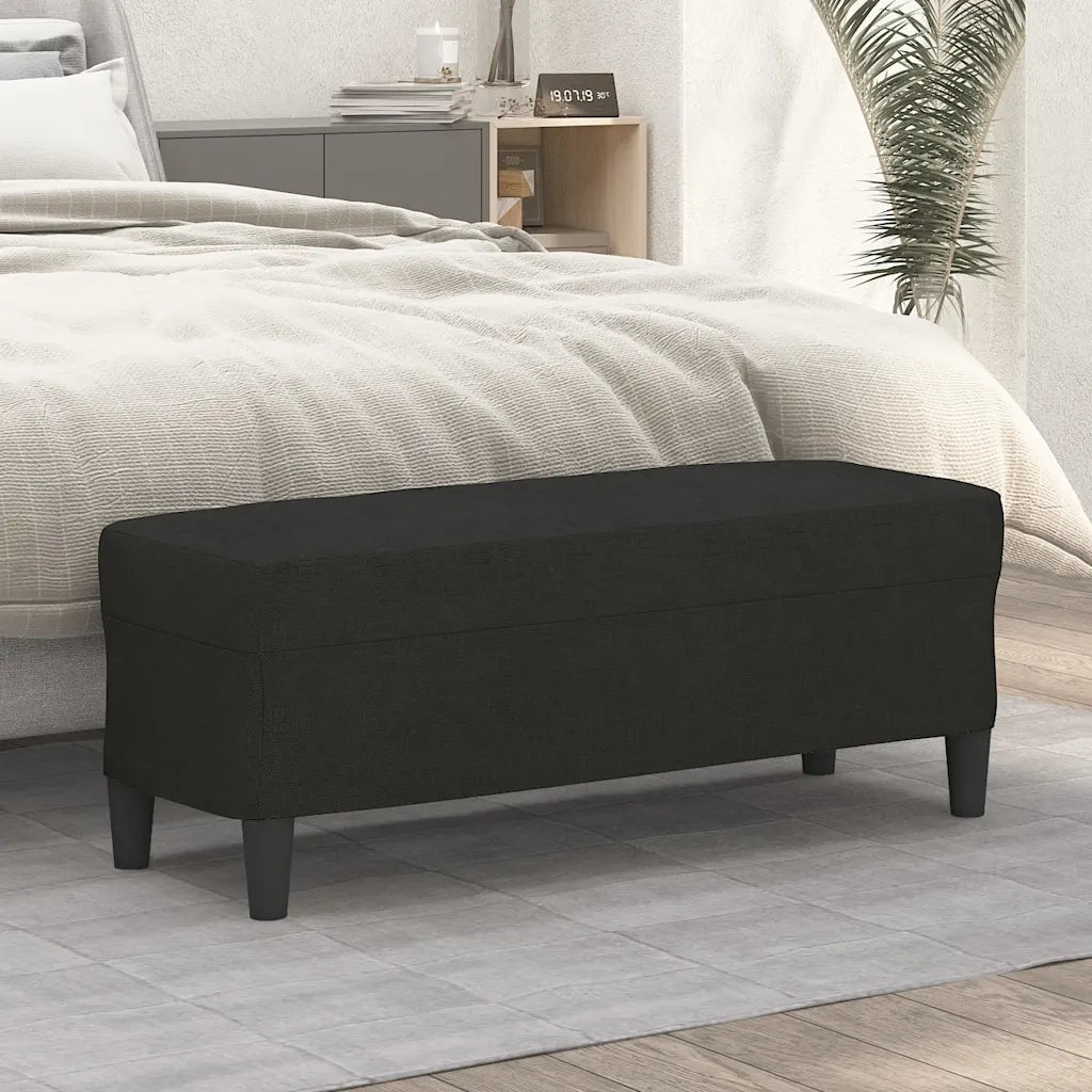 Panca Nera 100x35x41 cm in Tessuto 349411