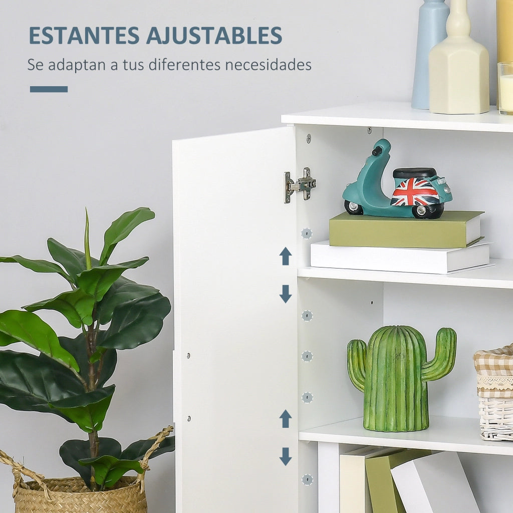 Mobile Bagno con Ante e Ripiani Regolabili ¨C Minimal ¨C 60x30x80 Bianco