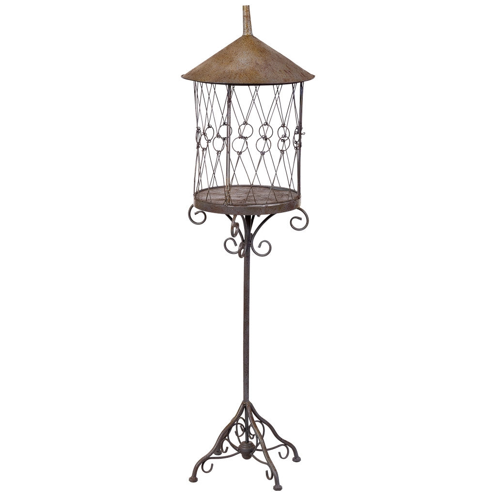 Gabbia decorativa in metallo marrone D45,72x168,91h cm