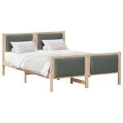 Letto matrimoniale | Letto per adulti | Struttura del letto Grigio scuro 150 x 200 cm Tessuto