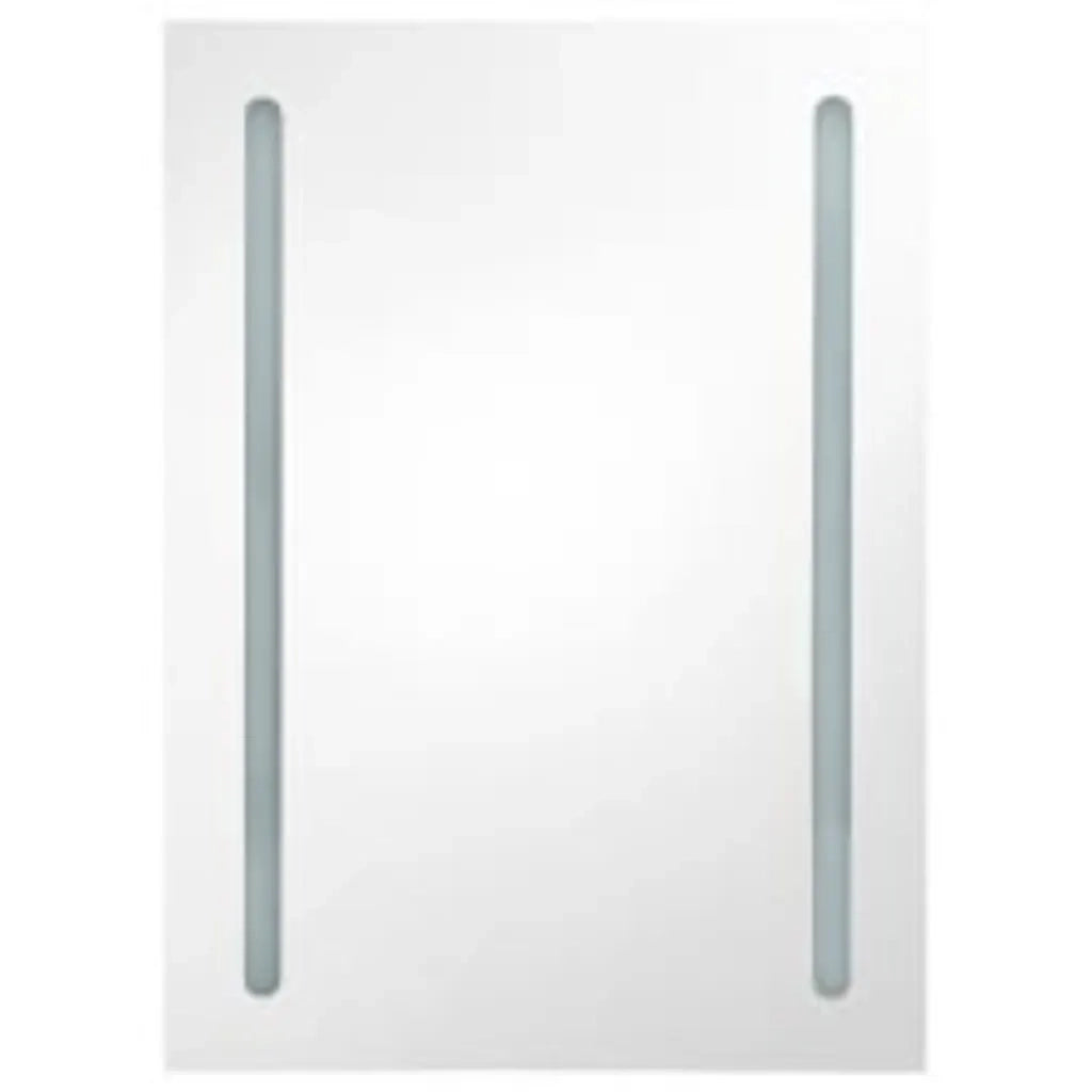 Armadietto Bagno con Specchio e LED 50x13x70 cm 325546