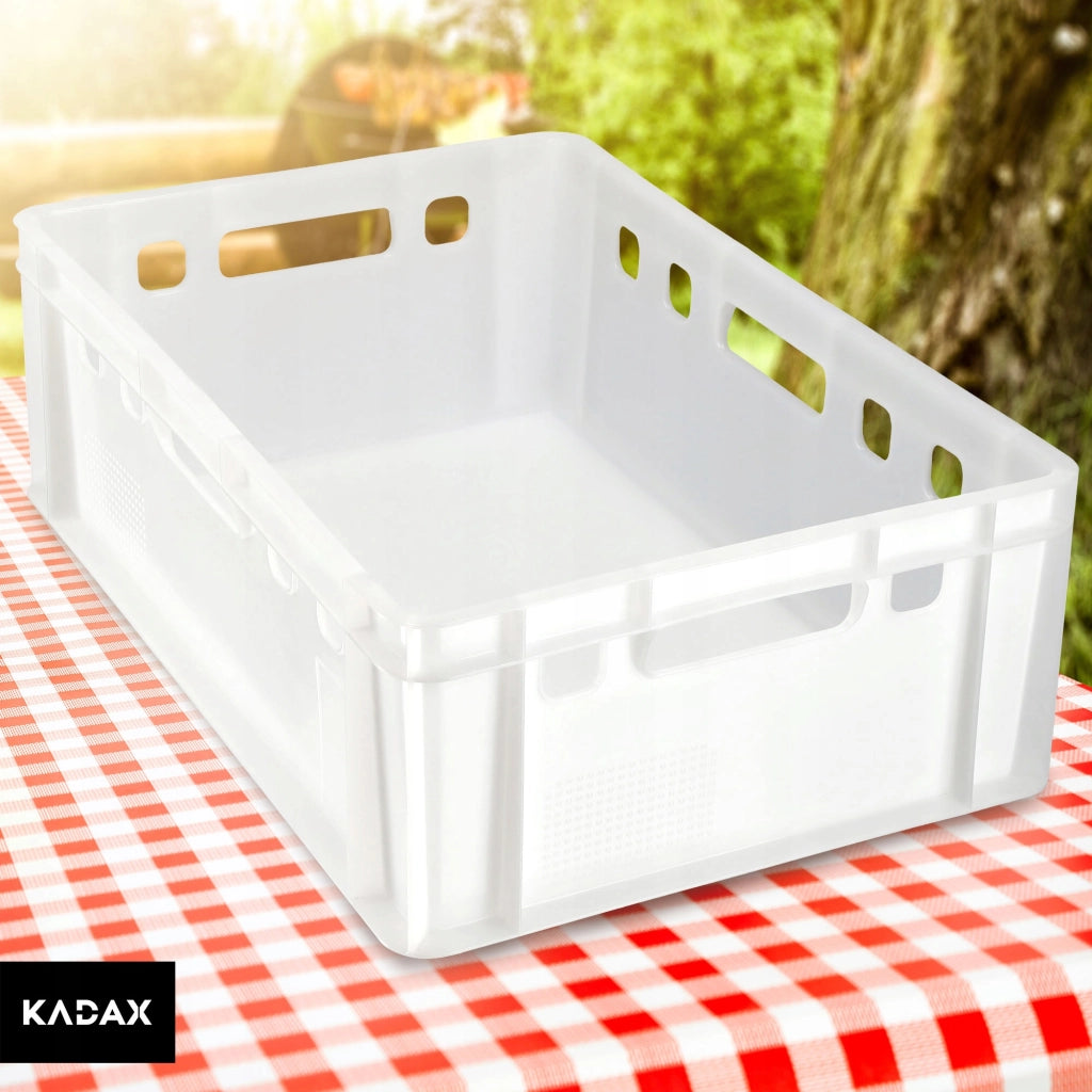 Contenitore per carne in plastica KADAX Euro E2, robusto, certificato, 40L