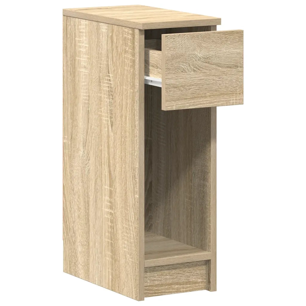 Comodino | Armadio da Notte | Mobiletto da notte con Cassetto Rovere Sonoma 20x36x60 cm