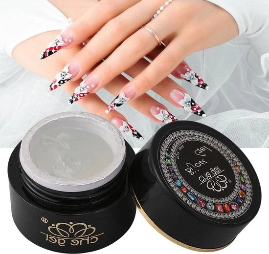 Cola per Estensione di Unghie Professionale con Gel per Gemme e Diamanti.