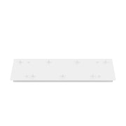 Rosone Rettangolare Metallo Bianco 7 Fori 75X35Cm