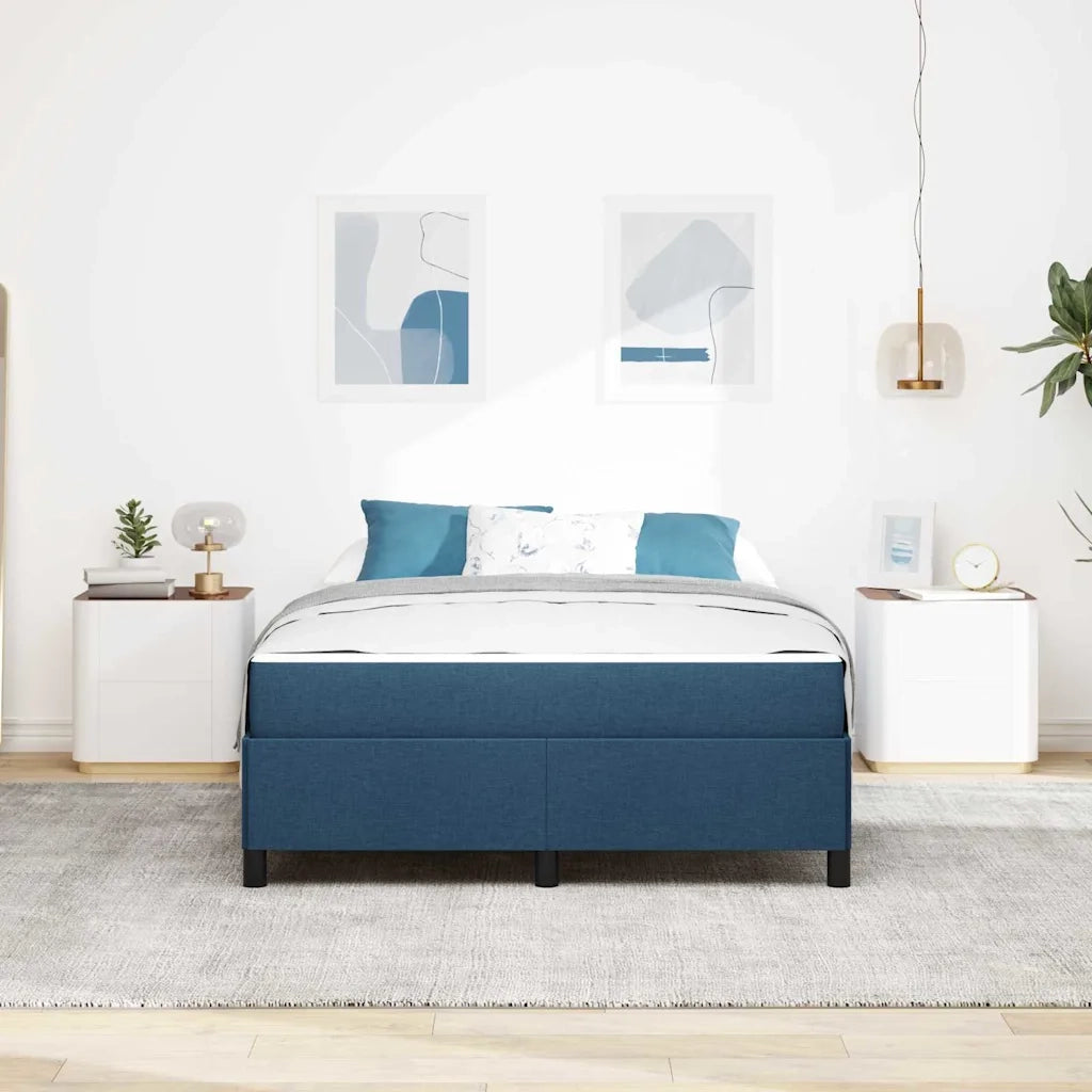 Letto a molle Blu 140 x 200 cm Tessuto 3398870