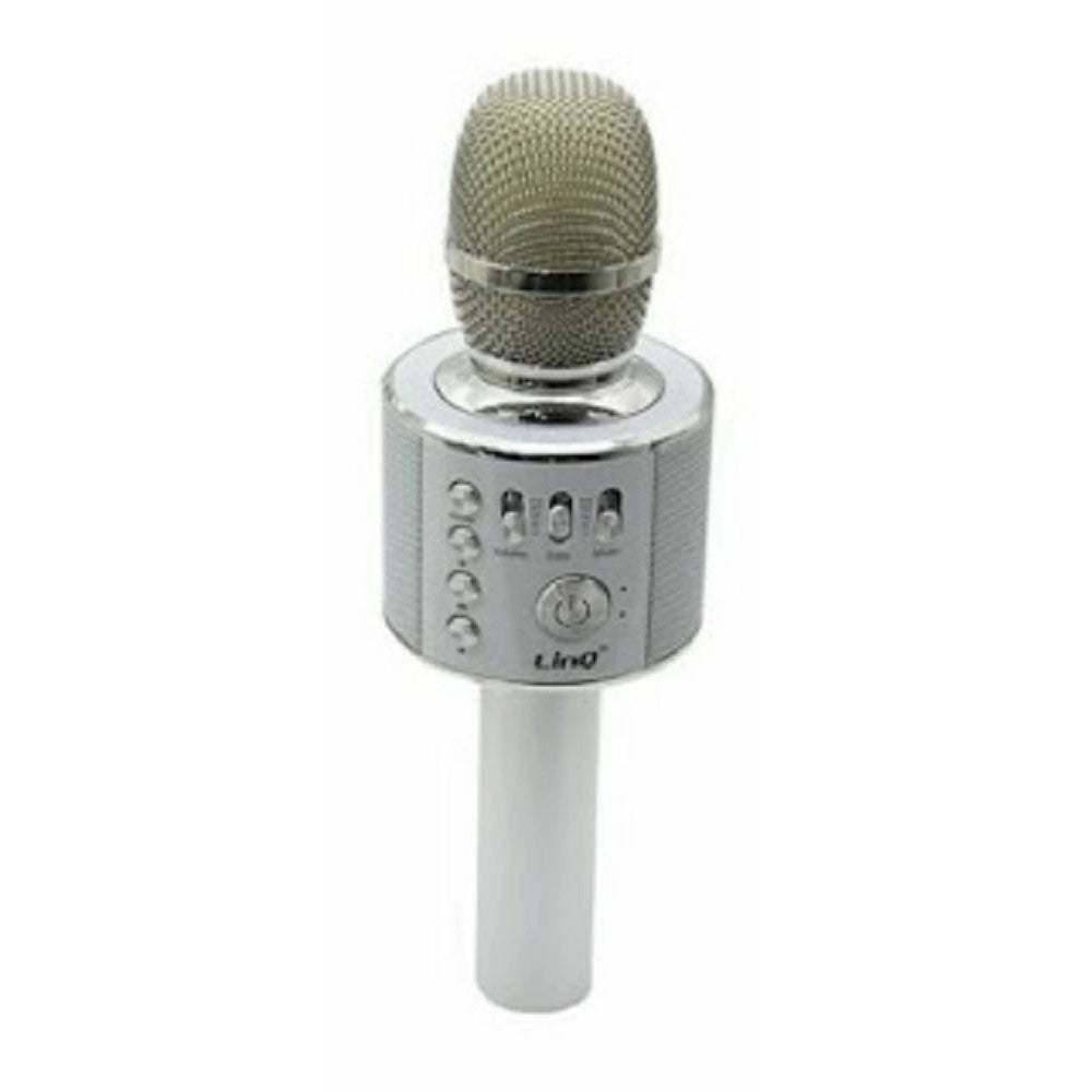 Trade Shop - Microfono Portatile Wireless Bluetooth Karaoke Cassa Integrata Pulsanti Kts-978 -